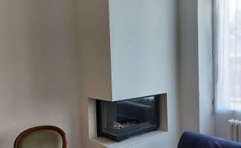 Cheminée avec insert après travaux