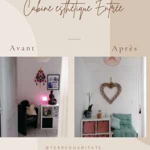 Rénovation entrée cabine esthétique