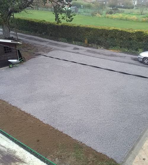 allée en dalle nid d'abeilles