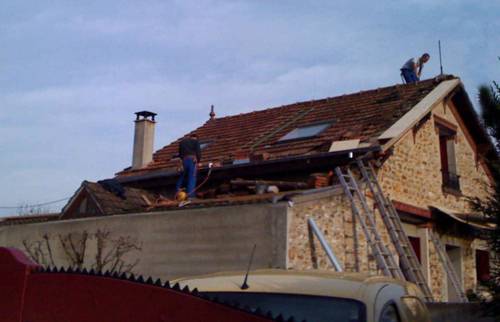 La toiture en travaux