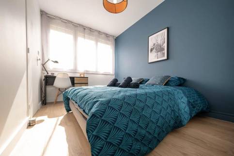 Rénovation d'appartement - chambre 1 rénovée - Cholet 49