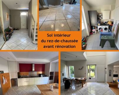  Sol intérieur avant rénovation de maison - Nantes 44000