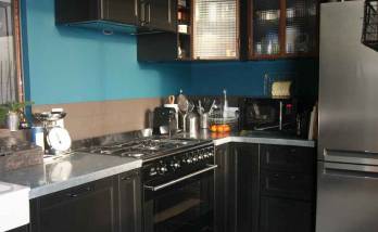 Carreaux de ciment véritables dans la cuisine 