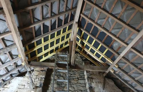 Revêtement de la toiture finie