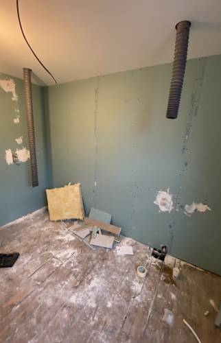 Création d'une salle de bain à l'étage 