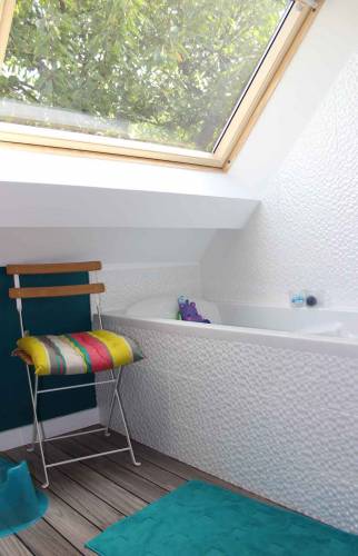 Création d'une salle de bains sous combles 