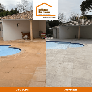 Réfection margelles de piscine