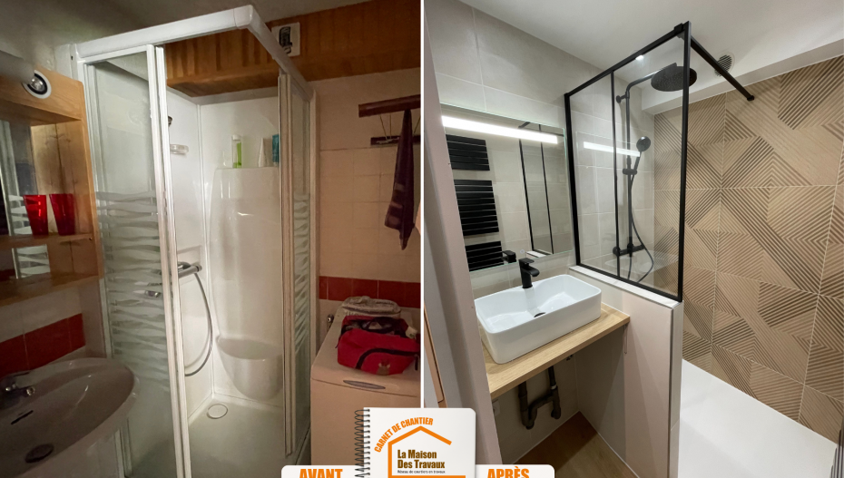 Appartement rénové Méribel, Modernisation salle de bains, Rénovation complète montagne, Artisan rénovation Méribel 73550