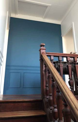 rénovation pan de mur coloré