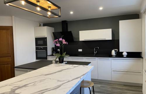 Le plan de travail, imitation marbre