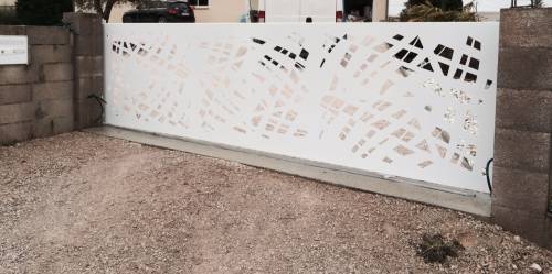 Portail blanc sur mesure Haguenau