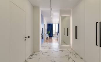 Entrée monochrome blanc 