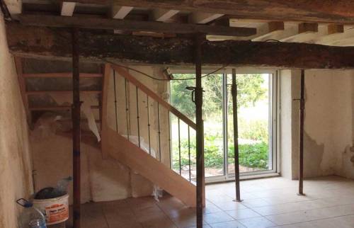 Etayage du plancher supérieur