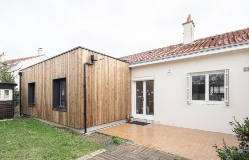 Transformation d'une véranda en extension bois à Vertou