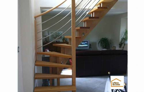 Changement d'un escalier à Hudimesnil (50510).