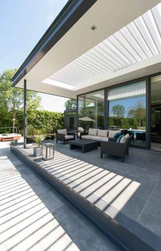 Pergola sur terrasse en carrelage Villebon sur Yvette (91)