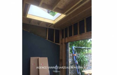 TRAVAUX EN COURS POUR UNE EXTENSION A VANNES 56000