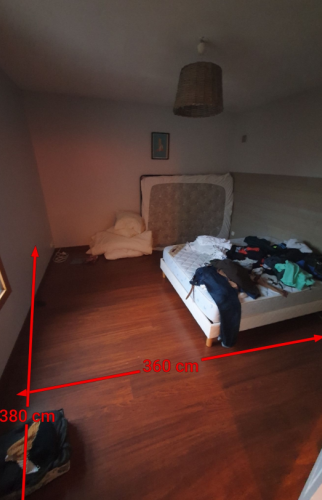 Chambre avant rénovation à Saint-Jacques-de-la-Lande