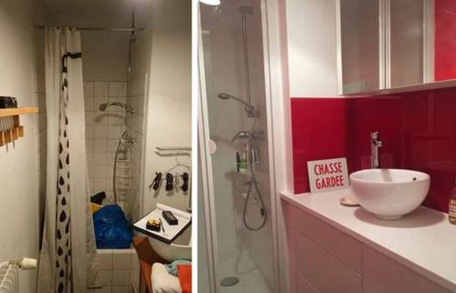 Salle de douche - Avant après