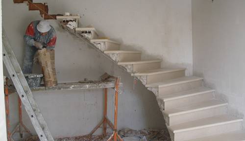 Escalier pendant la rénovation