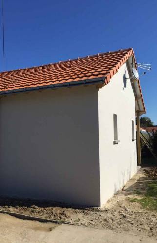 Extension extérieur projet terminé ossature bois