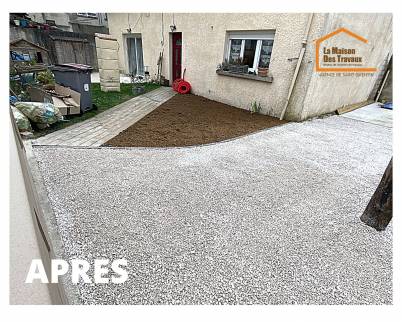 Création d'une cour gravillonnée