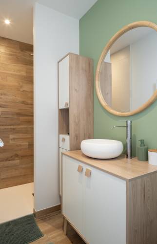 Création d'une salle de bain aux Sorinières - meuble vasque