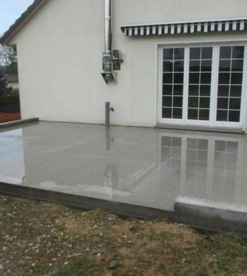 Création de dalle béton