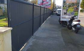 Clôture en treillis soudés avec lames pvc