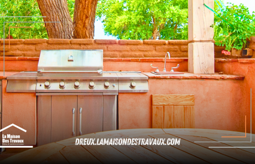 Cuisine extérieure rustique à Miramont-de-Guyenne