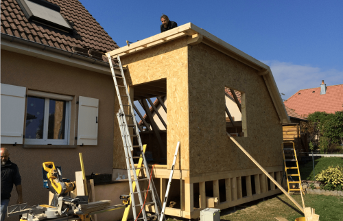 arrière extension maison bois
