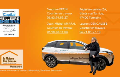 📞 Un projet en tête ? Sandrine Férin et son équipe à Marmande vous accompagnent de A à Z, avec des artisans soigneusement sélectionnés.
