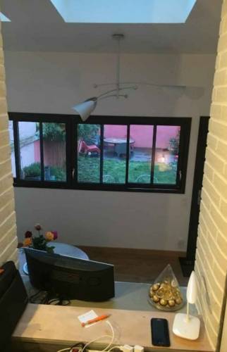 Extension de 30m² vue intérieure avec puit de lumière - La Maison des Travaux Rouen