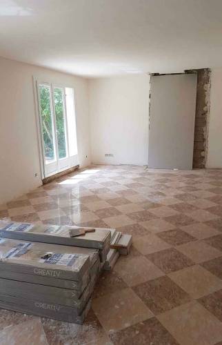 Travaux de carrelage