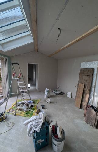 Travaux de création de l'entrée