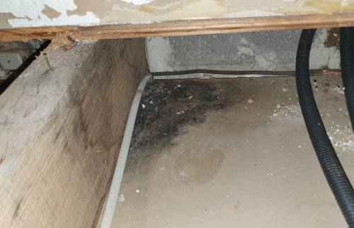 Humidité constatée avant traitement d'assainissement