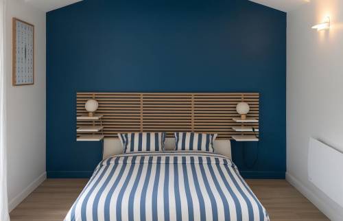  L'une des deux suite créée : la chambre bleue Yvelines Ile de Ré