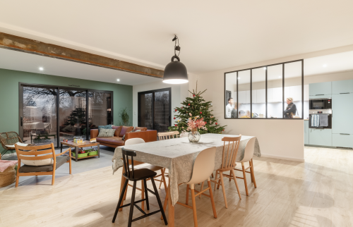 Extension de maison pour créer un salon séjour spacieux à Vertou