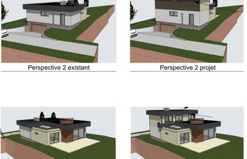 Plans du projet de surélévation (Montgeron 91230)