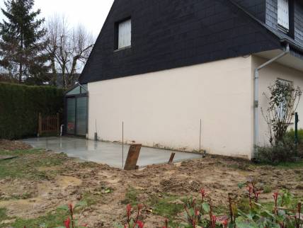 Avant et après extension de maison Libourne