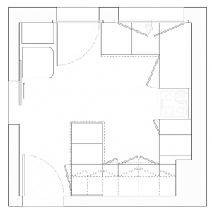 Plan d’aménagement cuisine traversante organisation des circulations