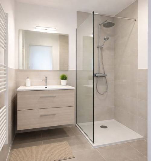 Salle de bain rénovée, le meuble vasque