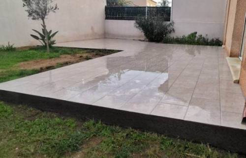 aménagement terrasse carrelage