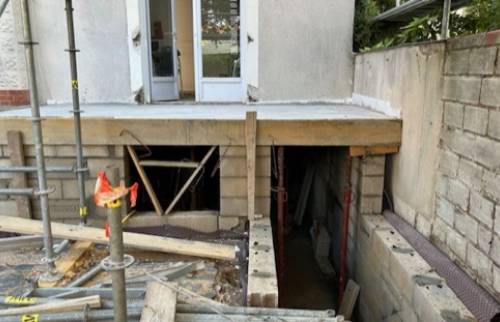 Travaux de maçonnerie pour une extension