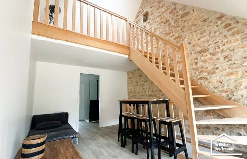 Rénovation d'un escalier sur mesure et mezzanine