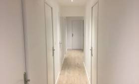 Couloir tout en longueur et parquet stratifié