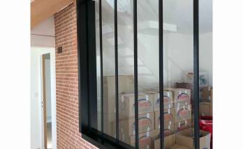 Verriere et ouverture mur La Maison des Travaux Rouen 2