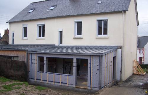 Etanchéité et couverture Zinc sur Extension Bois