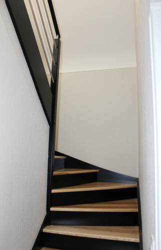 Rénovation escalier avec garde-corps filaire