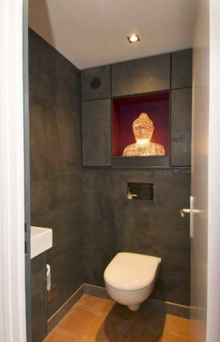 Béton ciré dans une maison à Saint-Cloud